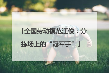 全国劳动模范汪俊：分拣场上的“冠军手”